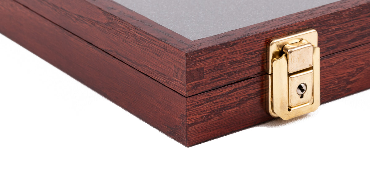 Two Timbers Extra Large Display Case with Cherry Finish 2