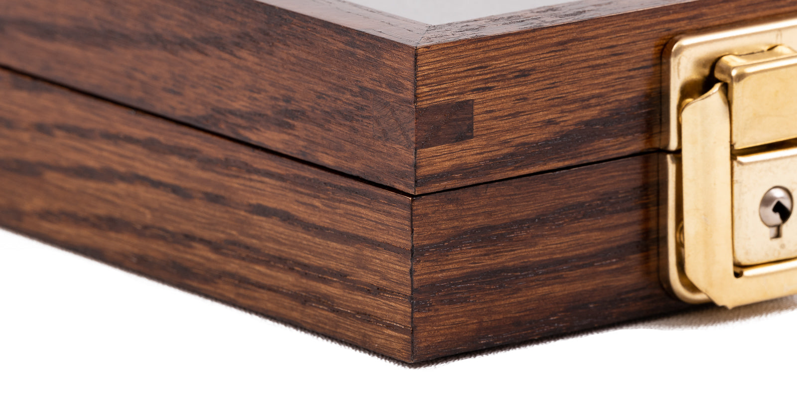 Walnut Wood Display Case - 9 1/4" X 15 3/4" X 2" For Arrowheads, Knives, Coins